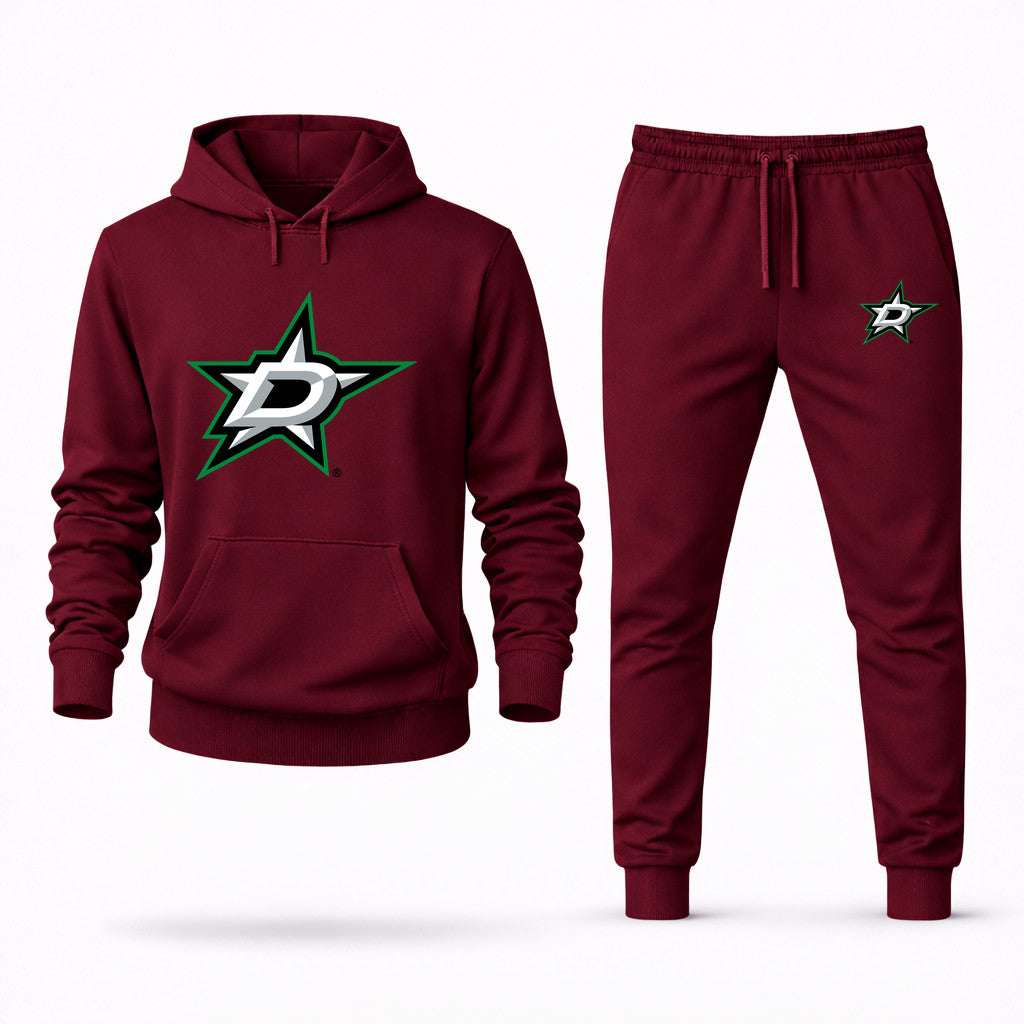 Dallas Stars Hoodie and Joggers Set - Burgundy