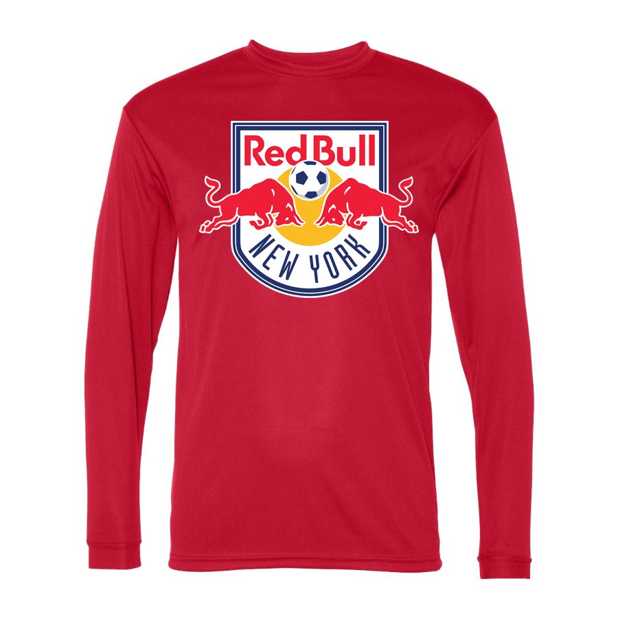 Men's New York Red Bulls Polyester Long Sleeve T-Shirt - Red