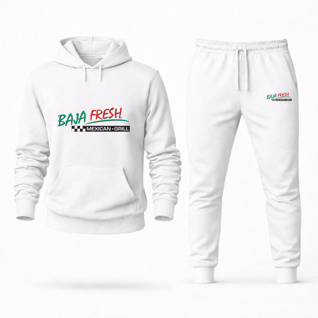 Baja Fresh Hoodie and Joggers Set - White