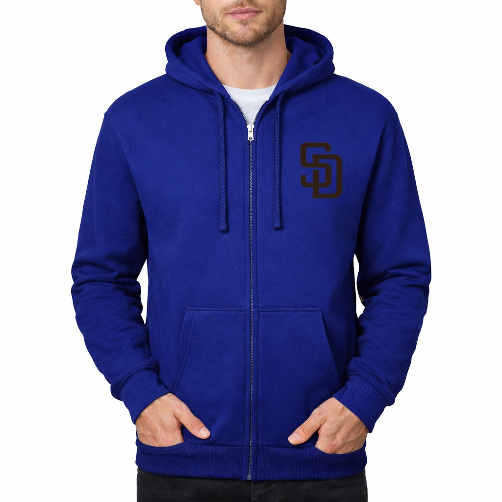 Men's San Diego Padres Zipper Hoodie - Blue