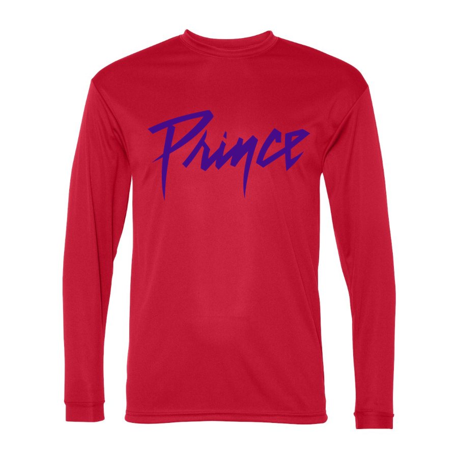 Men's Prince Polyester Long Sleeve T-Shirt - Red
