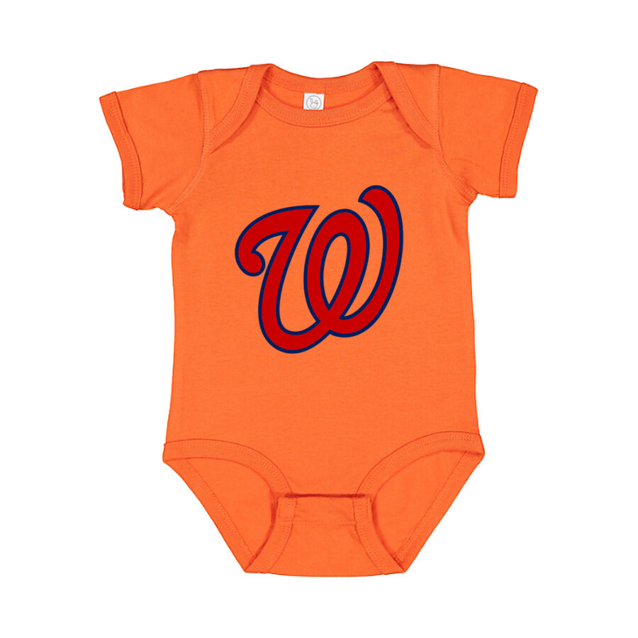 Washington Nationals Baby Romper Onesie - Orange