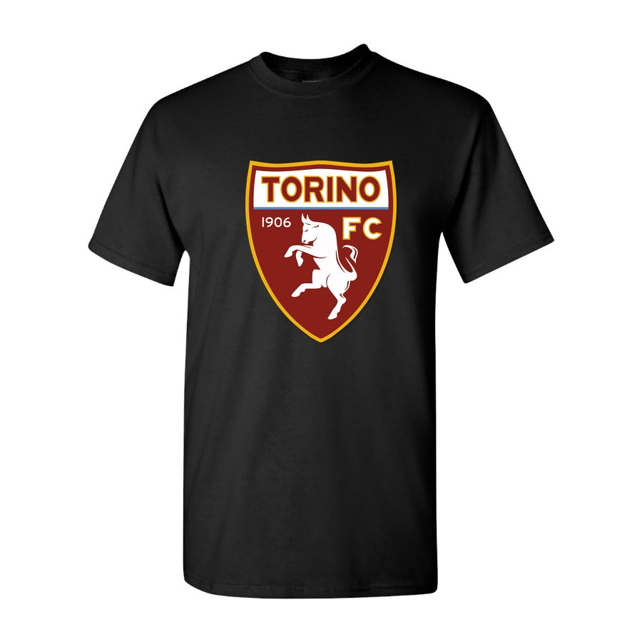 Men's Torino Soccer Logo Cotton T-Shirt - Black