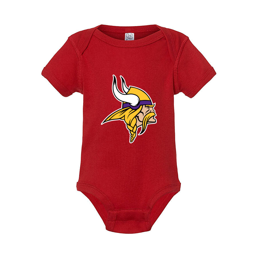 Minnesota Vikings Baby Romper Onesie - Red