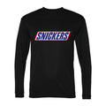 Men's Snickers food Polyester Long Sleeve T-Shirt - Black