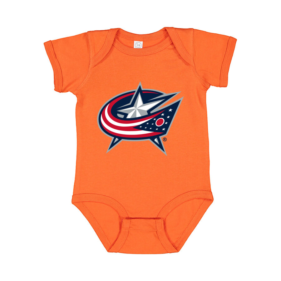 Columbus Blue Jackets Baby Romper Onesie - Orange