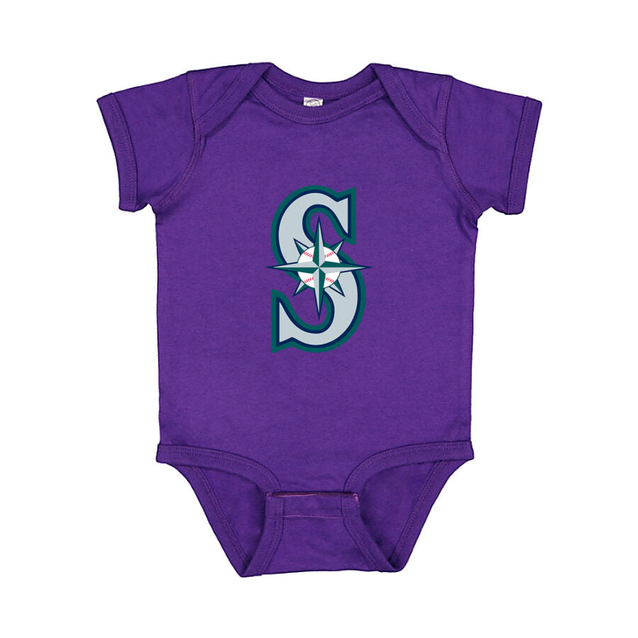 Seattle Mariners Baby Romper Onesie - Purple