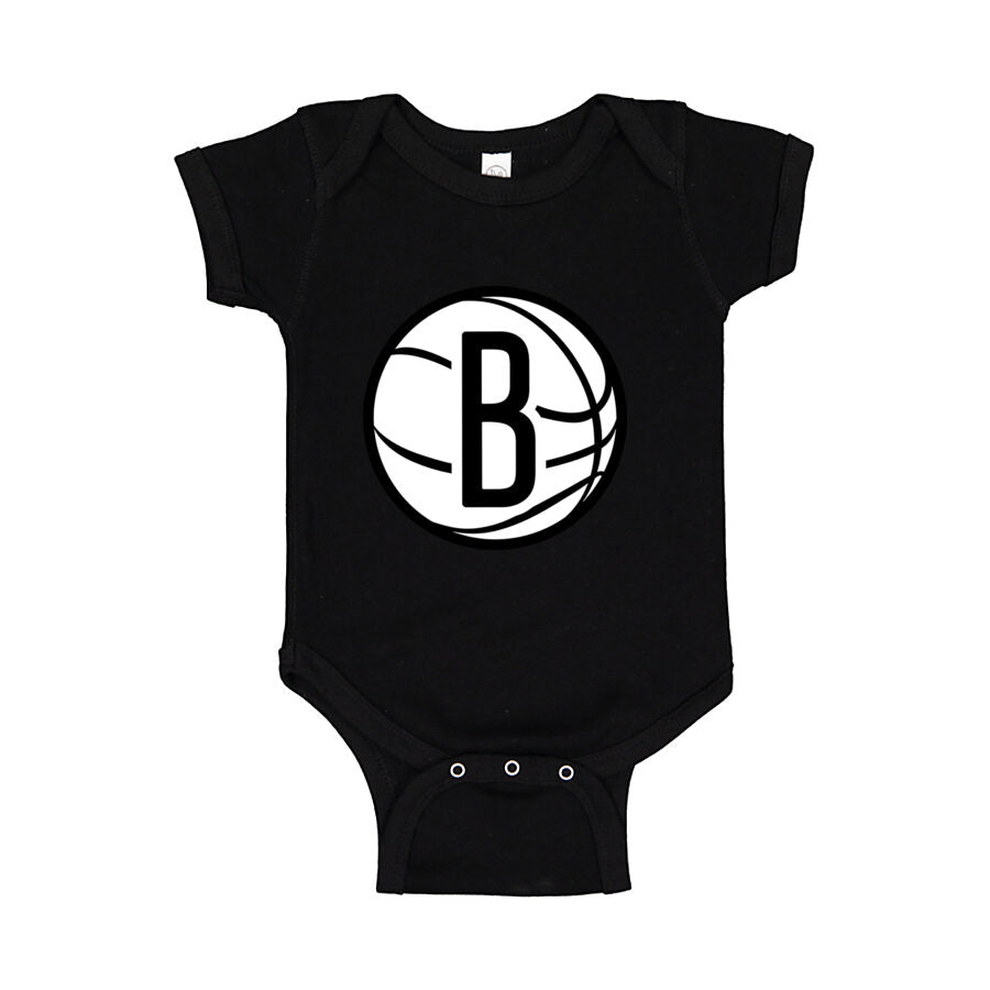 Brooklyn Nets Baby Romper Onesie - Black