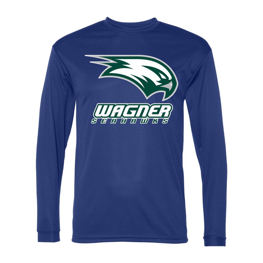 Men's Wagner Seahawks Polyester Long Sleeve T-Shirt - Royal Blue