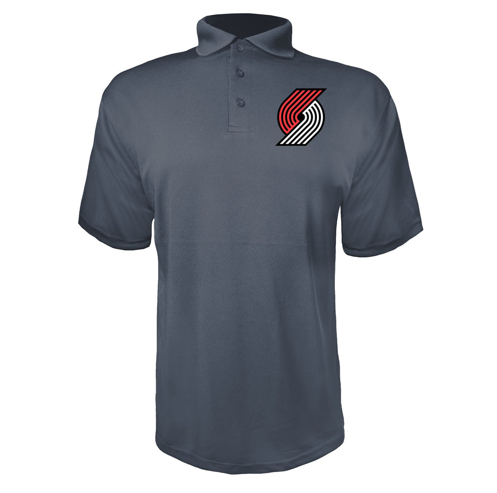 Portland Trail Blazers Charcoal polyester polo