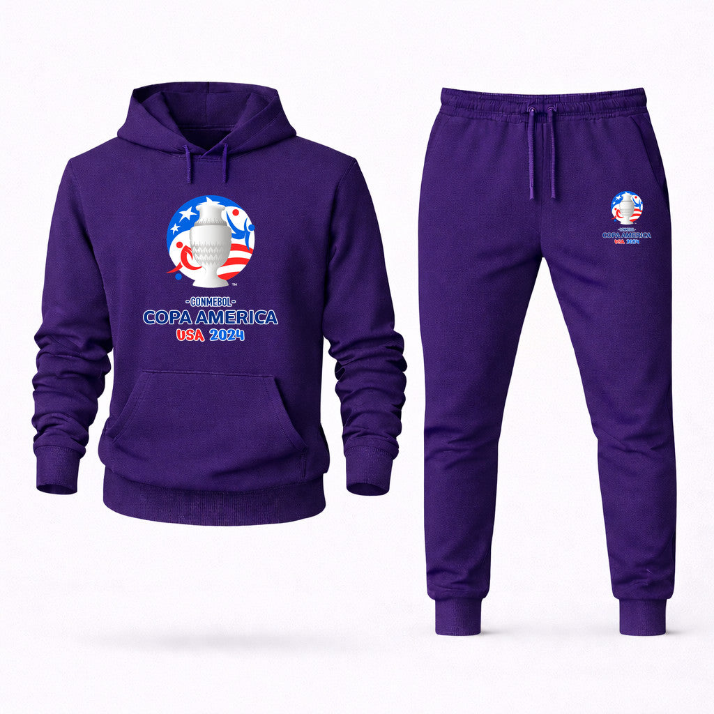Copa América 2024 Hoodie and Joggers Set - Purple