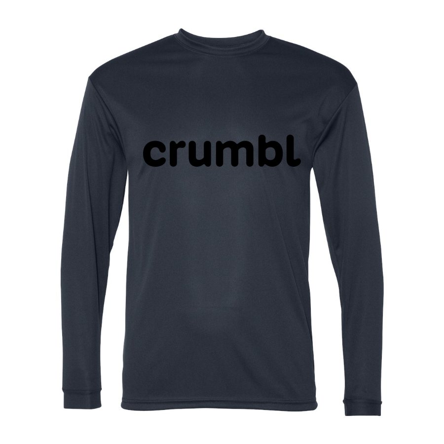 Men's Crumbl Cookies Polyester Long Sleeve T-Shirt - Navy