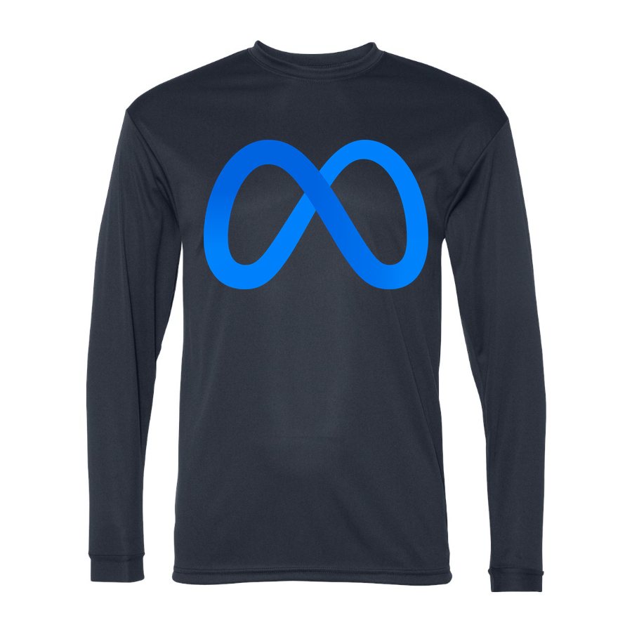 Men's Meta Polyester Long Sleeve T-Shirt - Navy