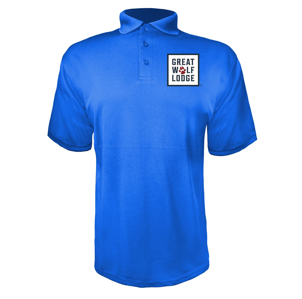 Great Wolf Lodge men's polyester polo in Blue