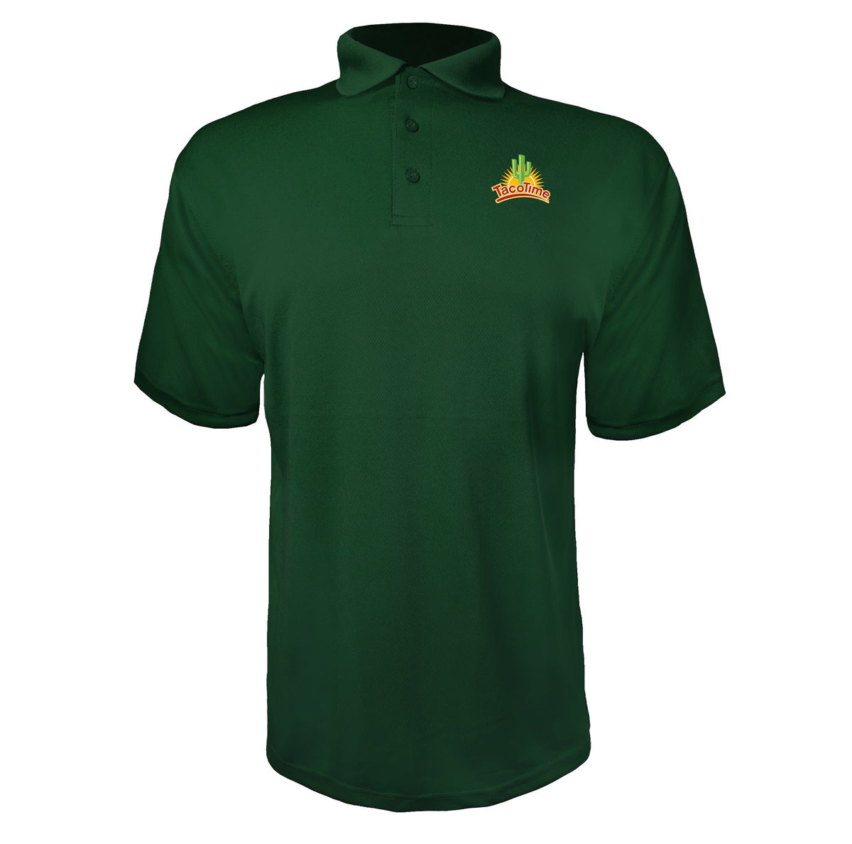 Tacotime men's polyester polo in Green