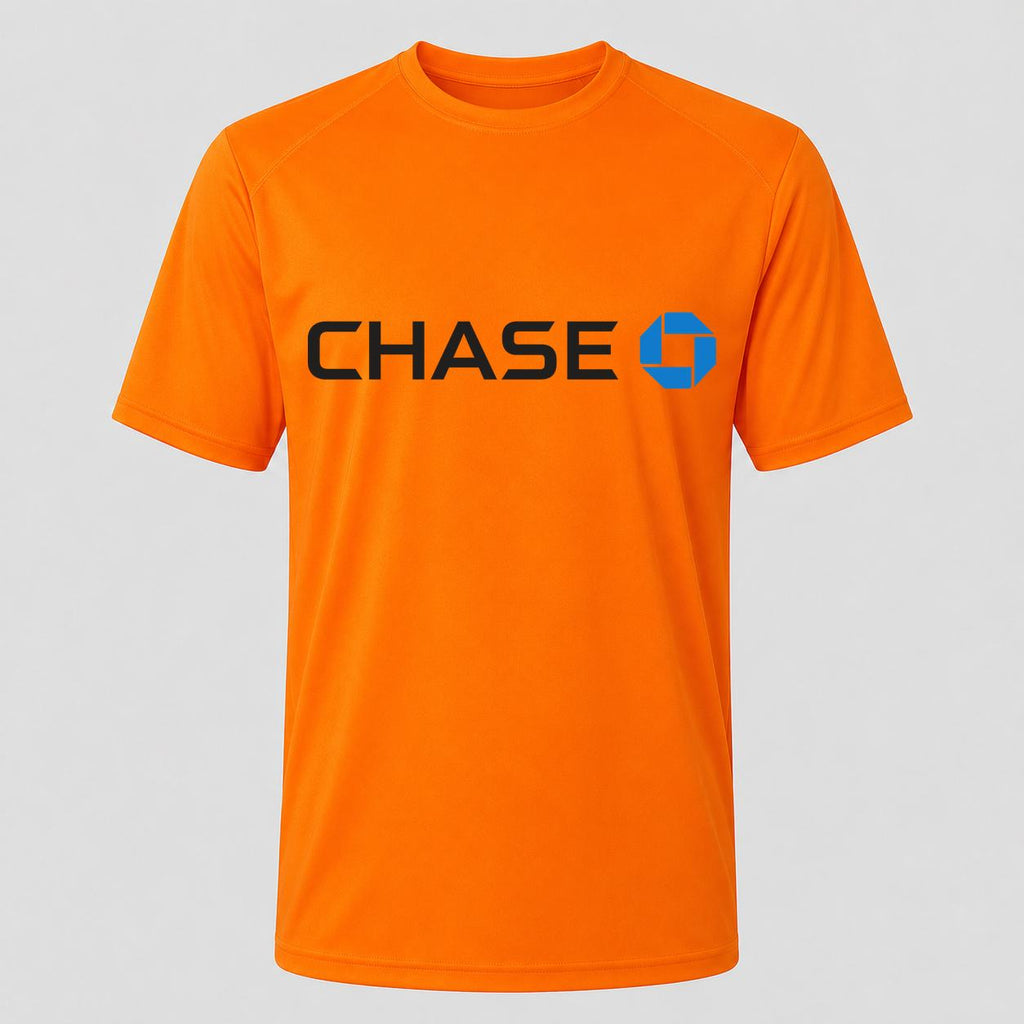 Men's Chase Black Performance T-Shirt - Orange