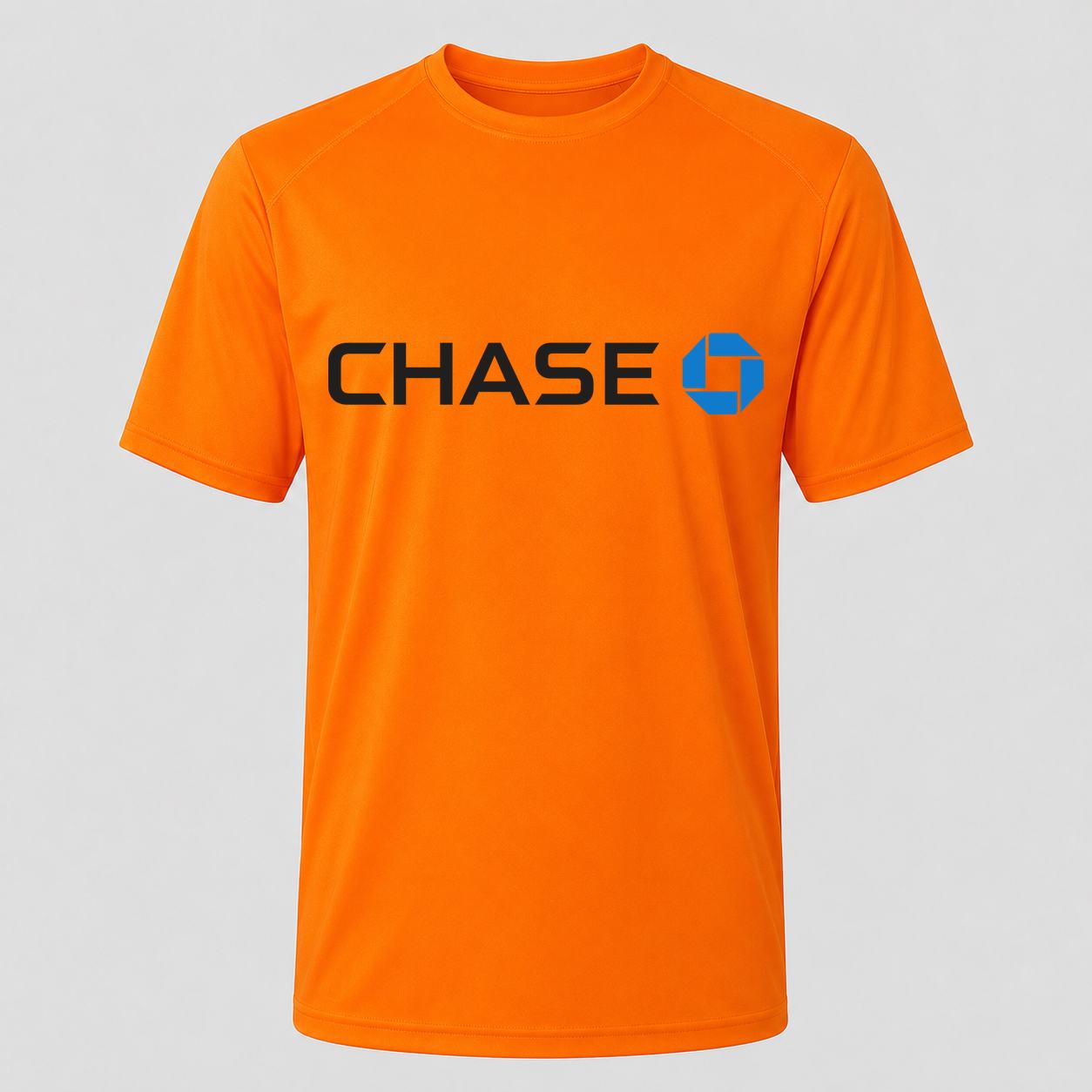 Men's Chase Black Performance T-Shirt - Orange