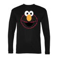Men's Elmo Face Polyester Long Sleeve T-Shirt - Black