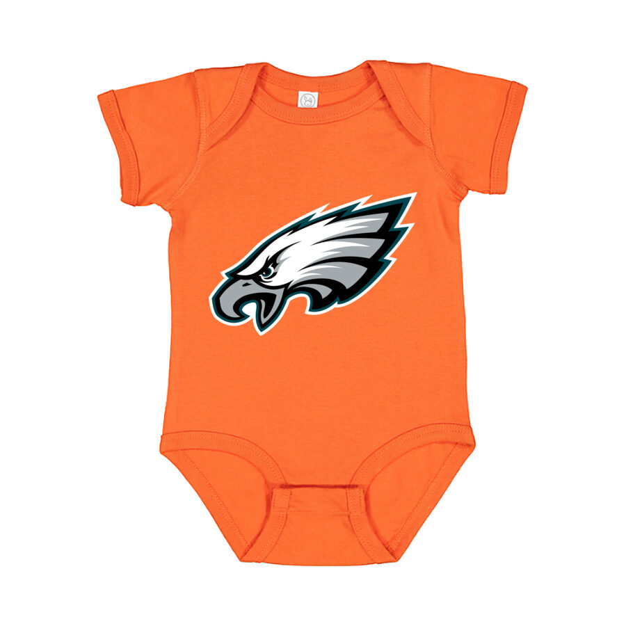 Philadelphia Eagles Baby Romper Onesie - Orange
