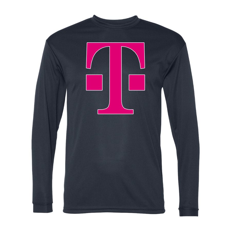 Men's T Mobile Polyester Long Sleeve T-Shirt - Navy