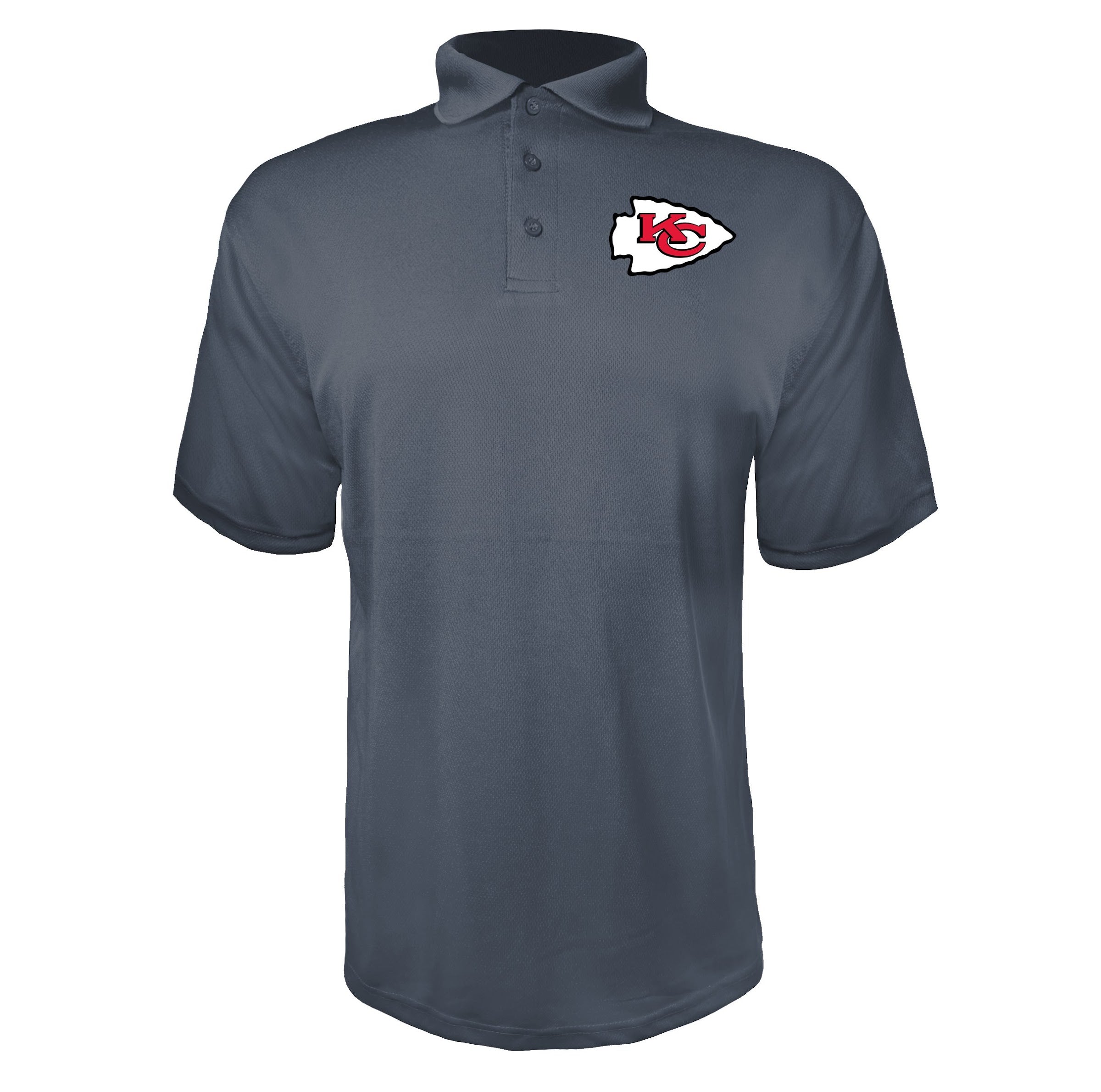 Kansas City Chiefs Charcoal polyester polo