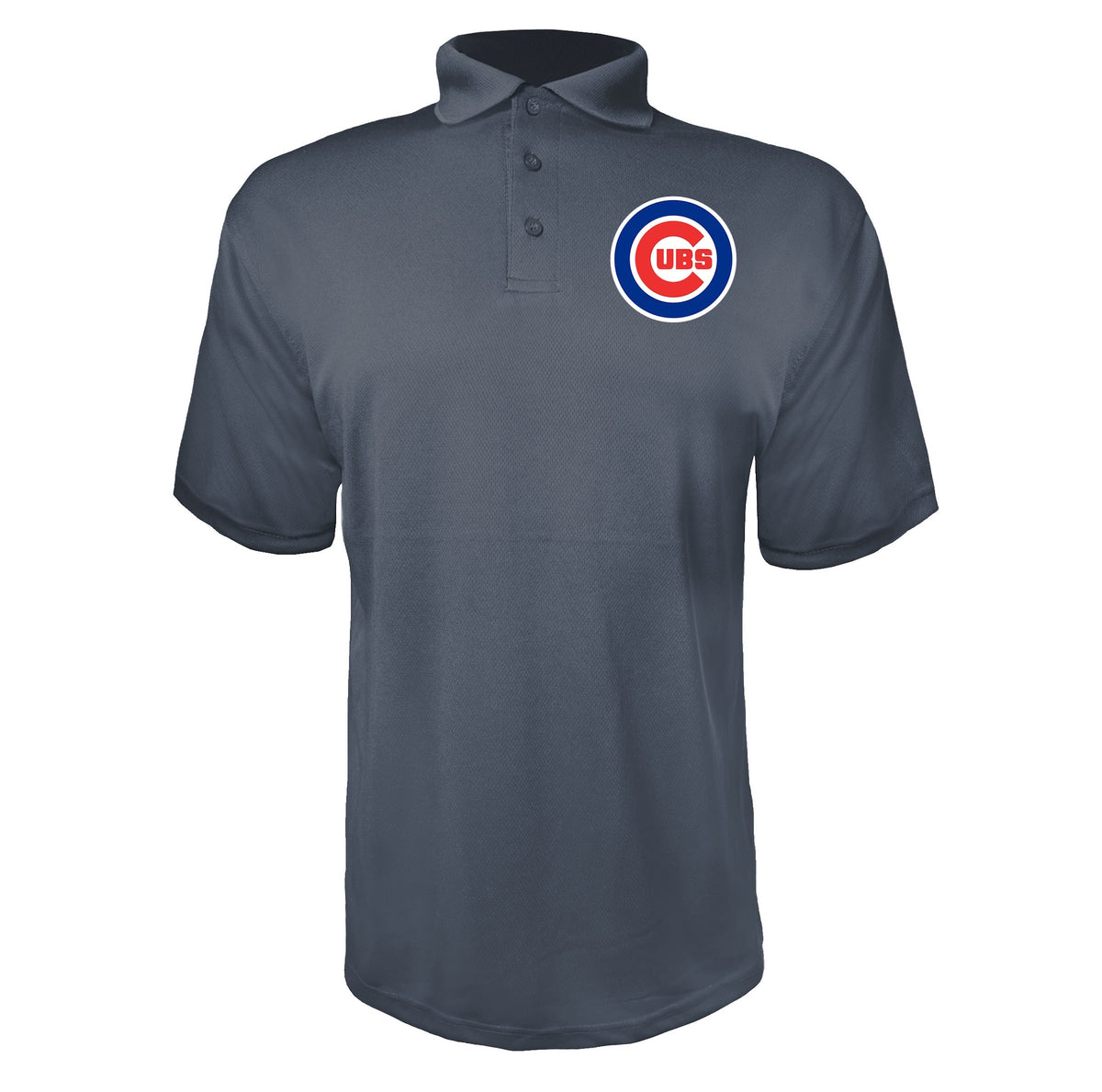 Chicago Cubs Charcoal polyester polo