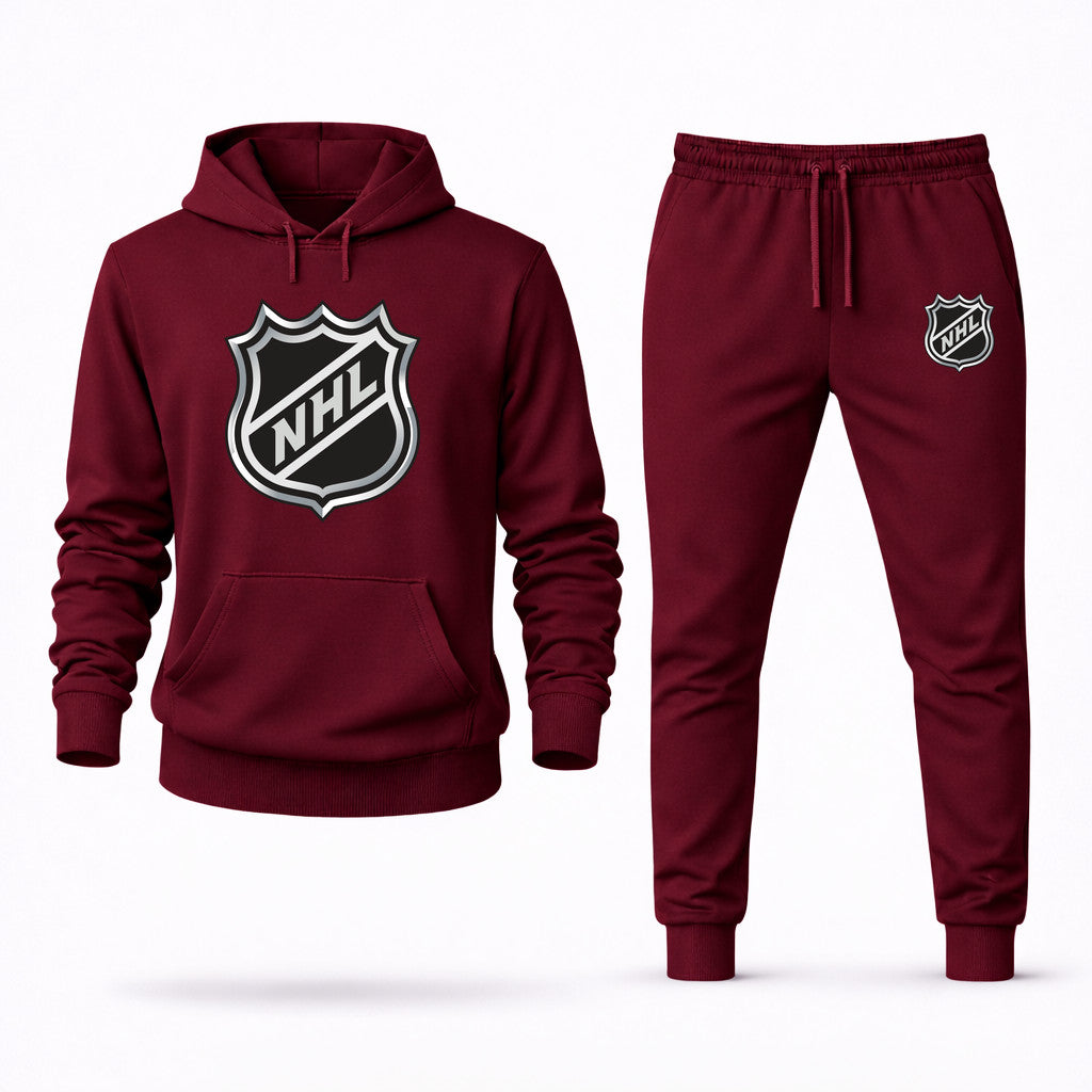 NHL Shield Hoodie and Joggers Set - Burgundy