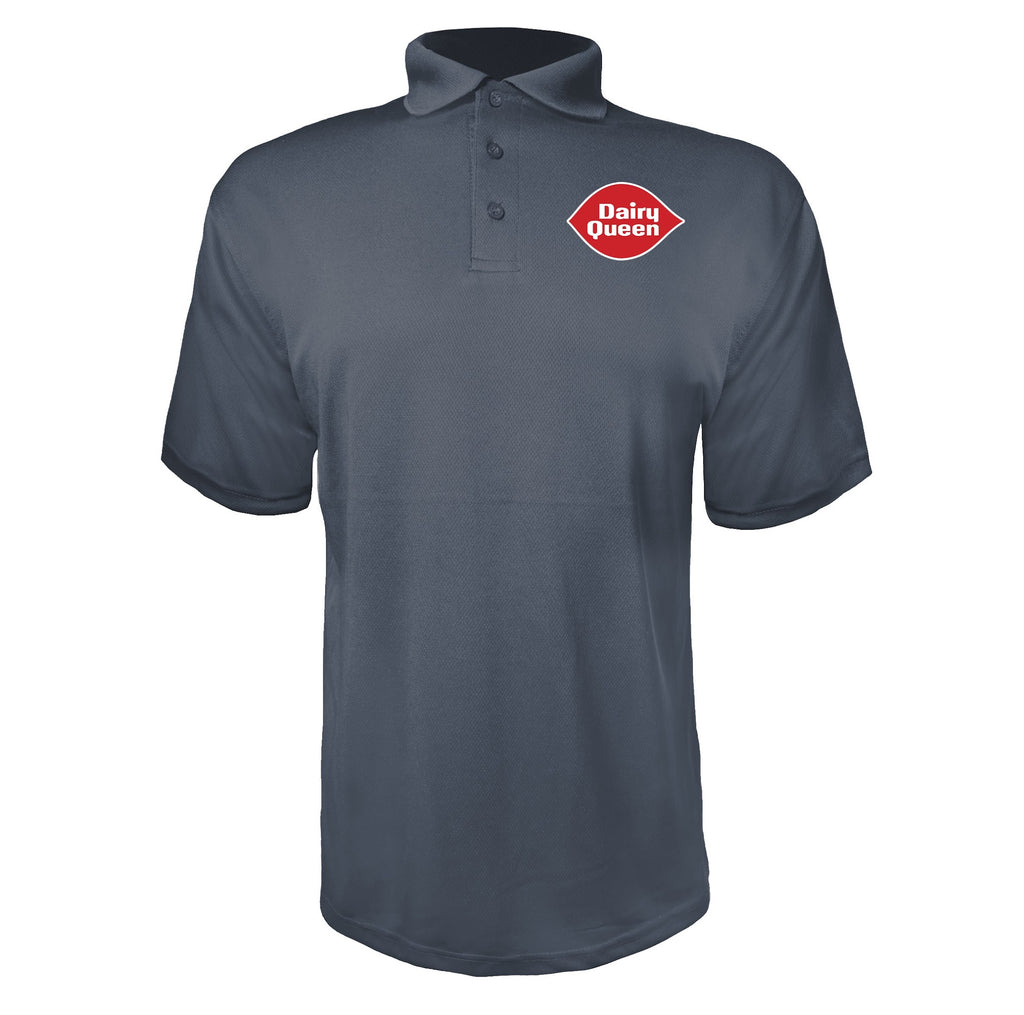 Dairy Queen men's polyester polo in Charcoal