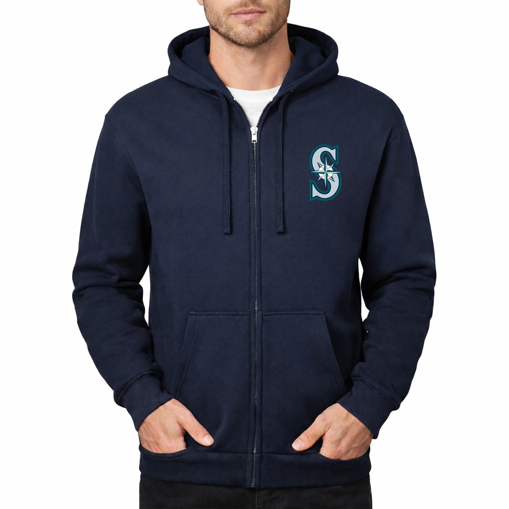 Men's Seattle Mariners Zipper Hoodie - Navy