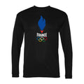 Men's France 2024 white Polyester Long Sleeve T-Shirt - Black