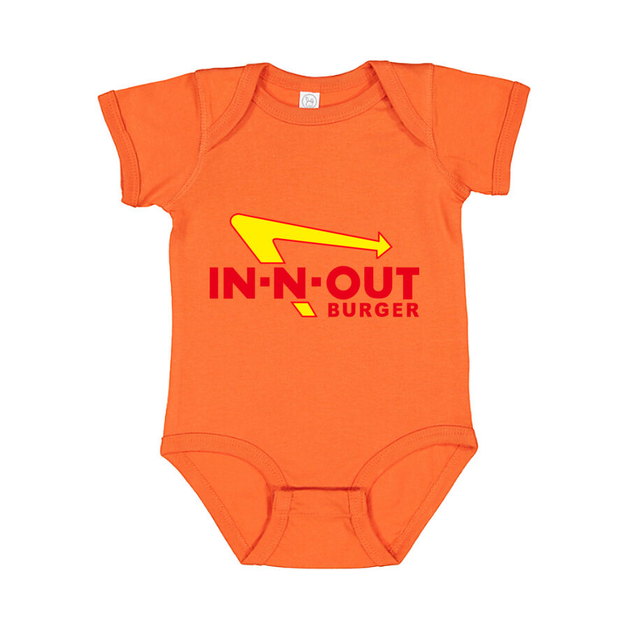 In-N-Out Burger Baby Romper Onesie - Orange