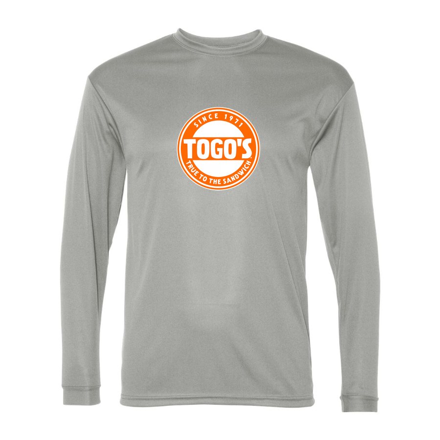 Men's Togos Polyester Long Sleeve T-Shirt - Silver