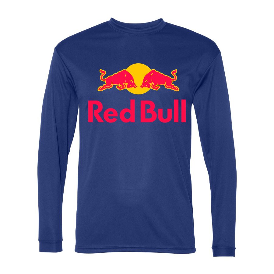 Men's Red Bull Polyester Long Sleeve T-Shirt - Royal Blue