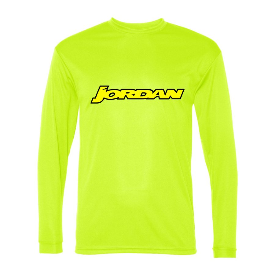 Men's Jordan Grand Prix Polyester Long Sleeve T-Shirt - Safety Yellow