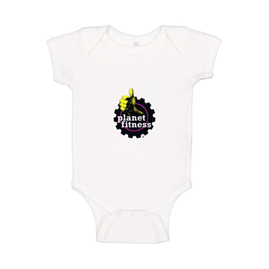 Planet Fitness Baby Romper Onesie - White