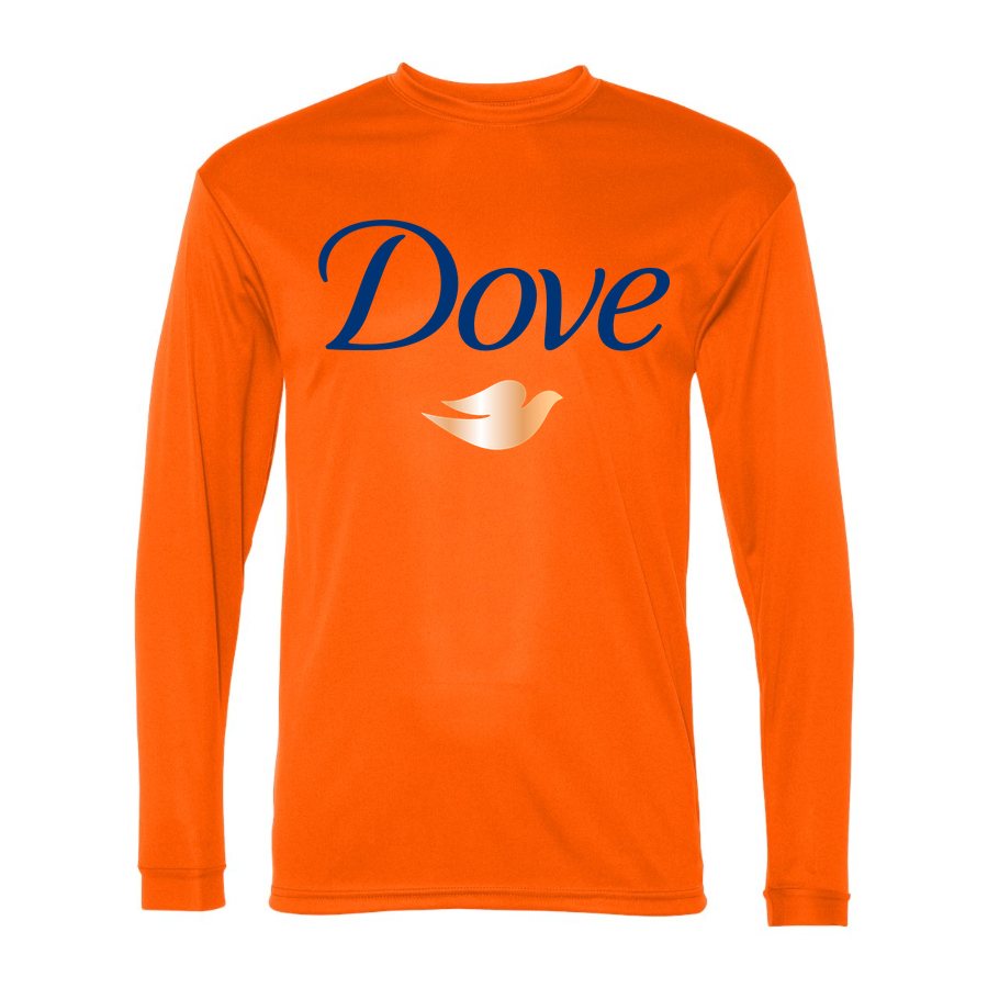 Men's Dove Polyester Long Sleeve T-Shirt - Safety Orange
