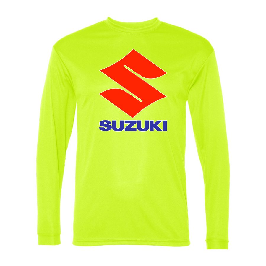 Men's Suzuki Polyester Long Sleeve T-Shirt - Safety Yellow