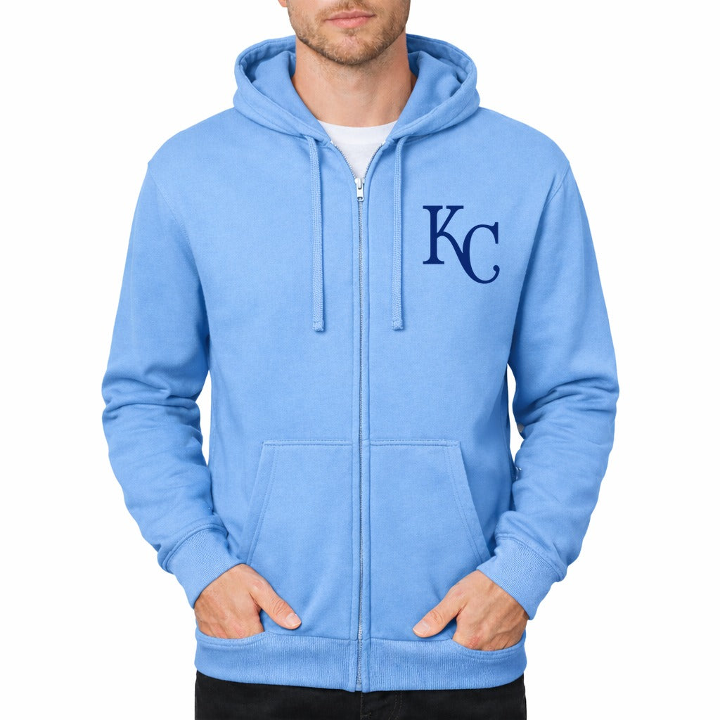Men's Kansas City Royals Zipper Hoodie - Light Blue