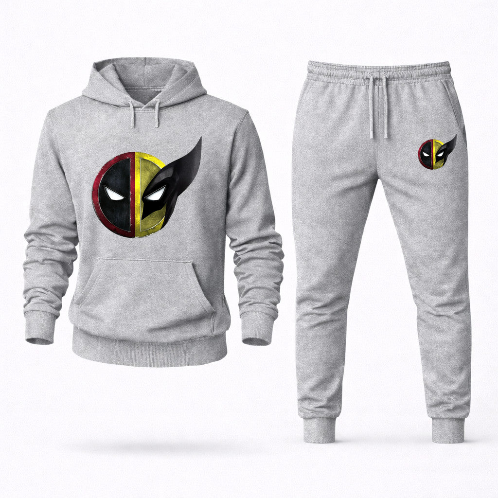 Deadpool & Wolverine Hoodie and Joggers Set - Grey