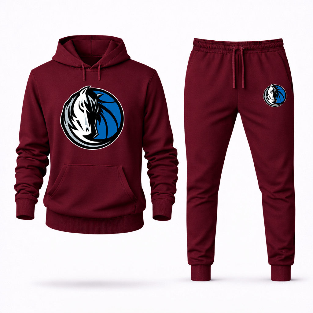 Dallas Mavericks Hoodie and Joggers Set - Burgundy