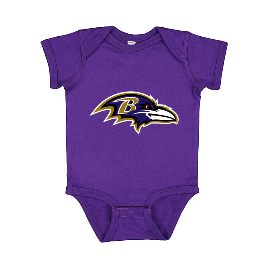 Baltimore Ravens Baby Romper Onesie - Purple
