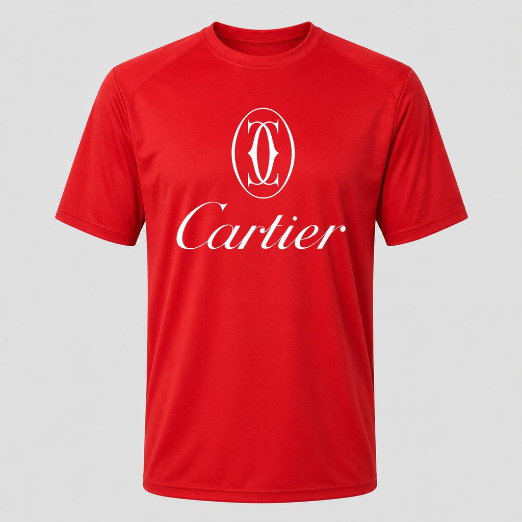 Men's Cartier White Performance T-Shirt - Red