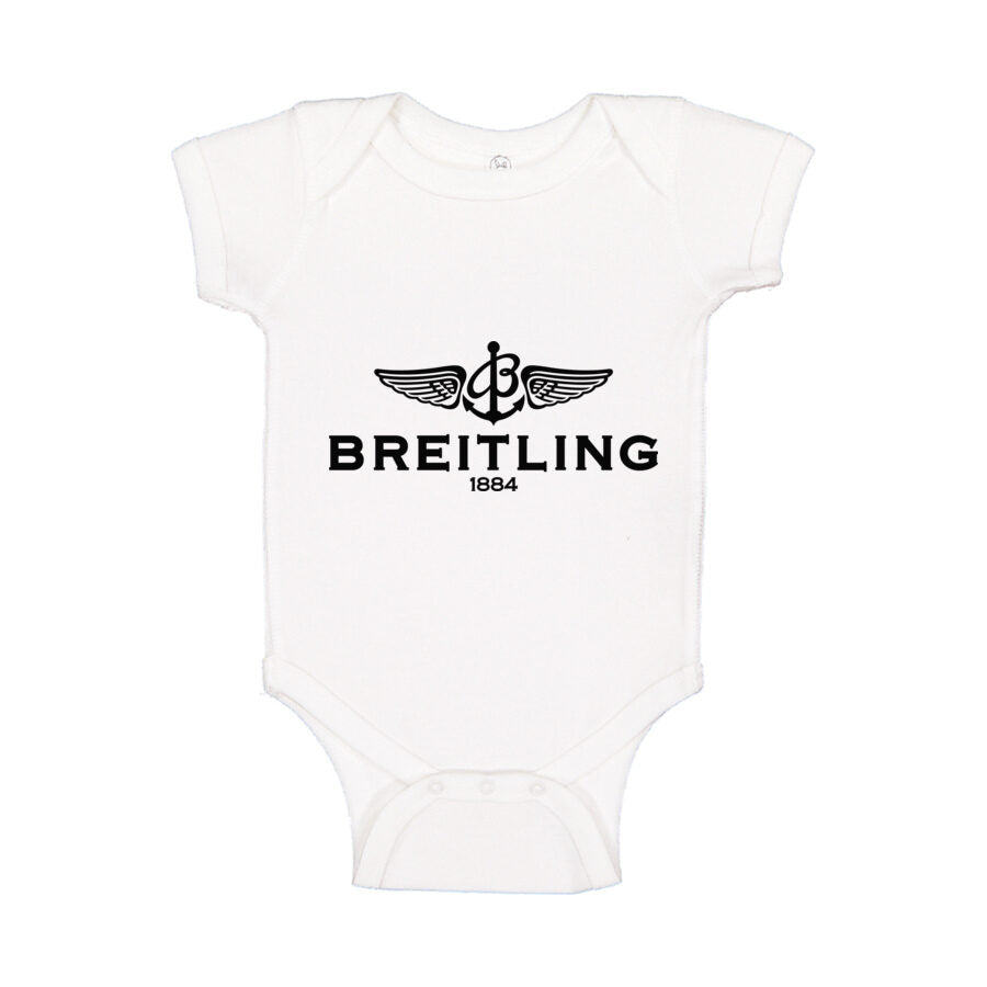 Breitling Baby Romper Onesie - White