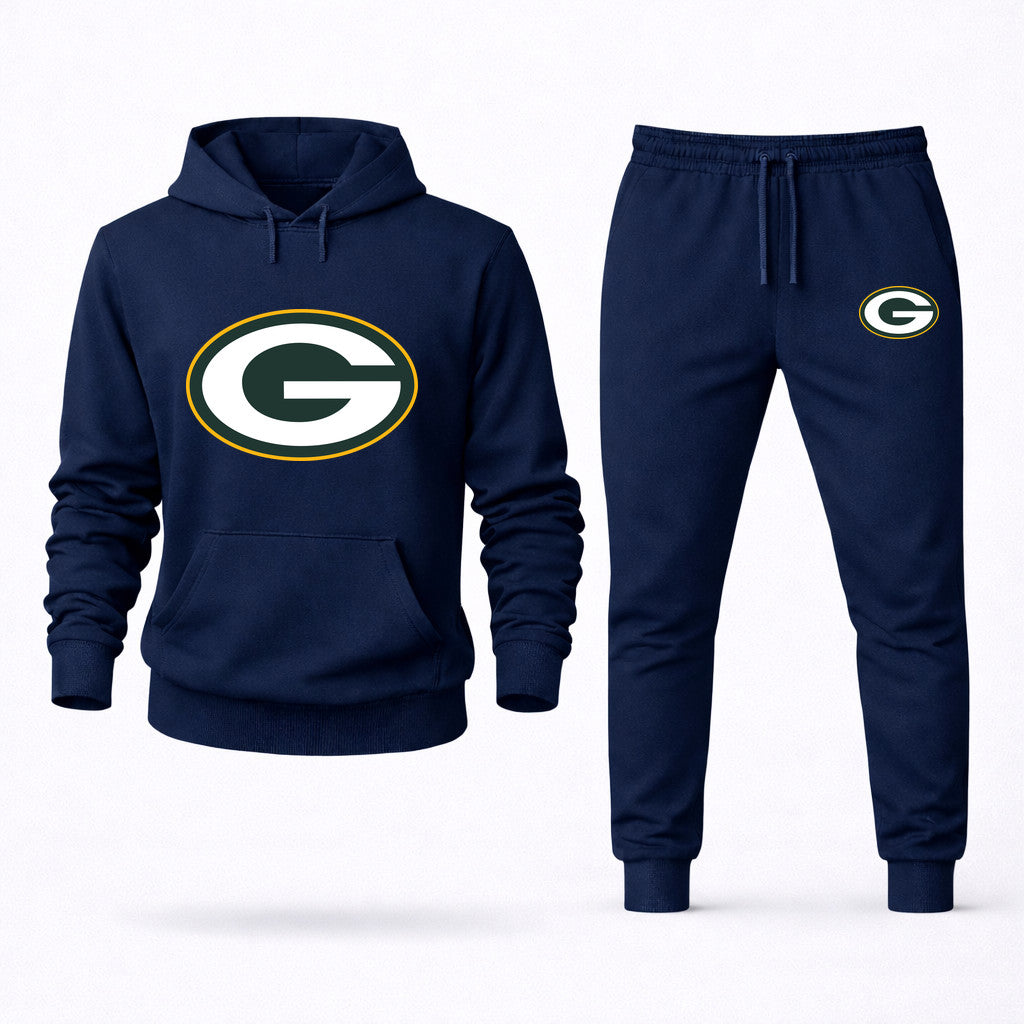 Green Bay Packers Hoodie and Joggers Set - Navy