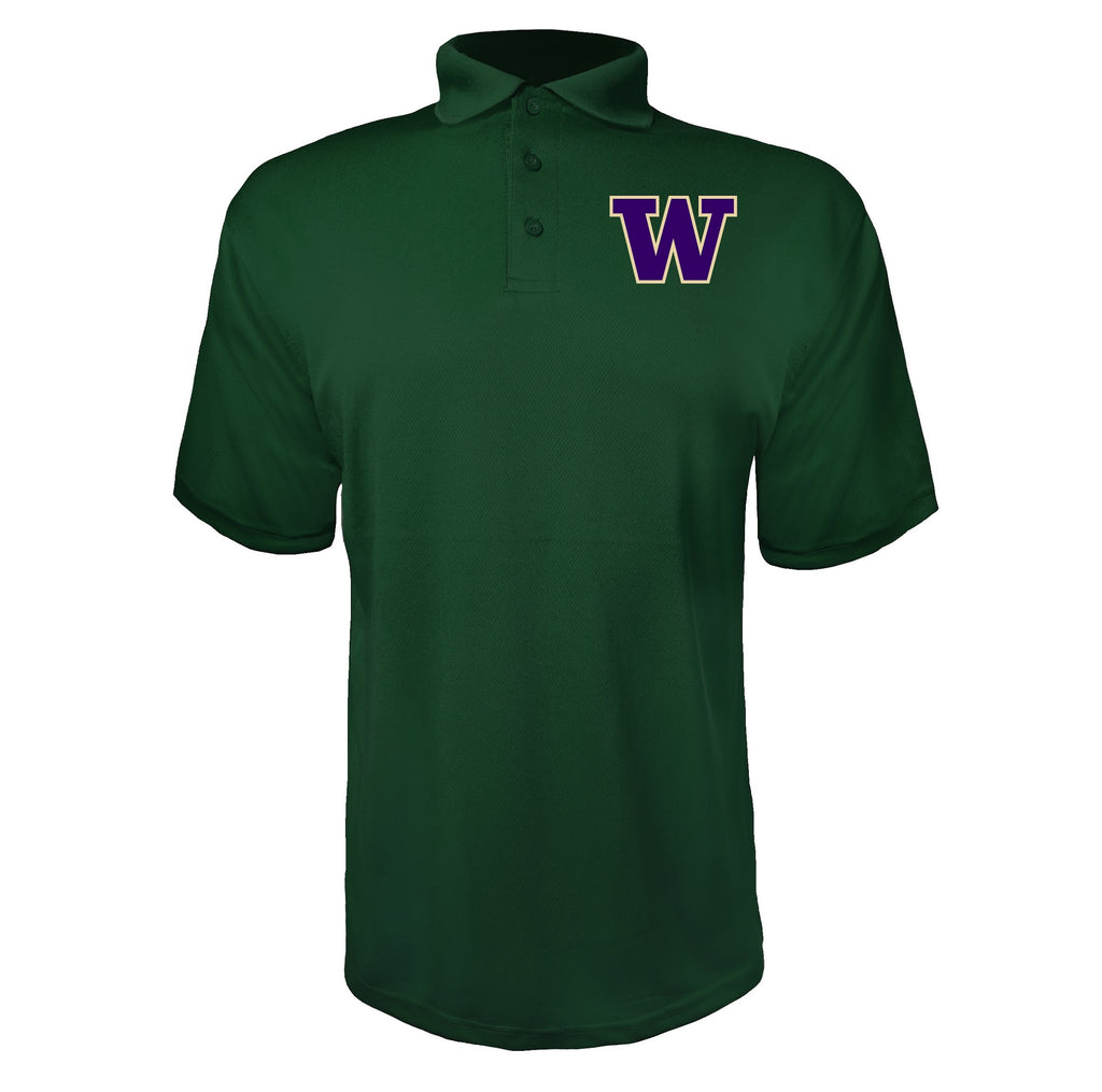 Washington Huskies Green polyester polo