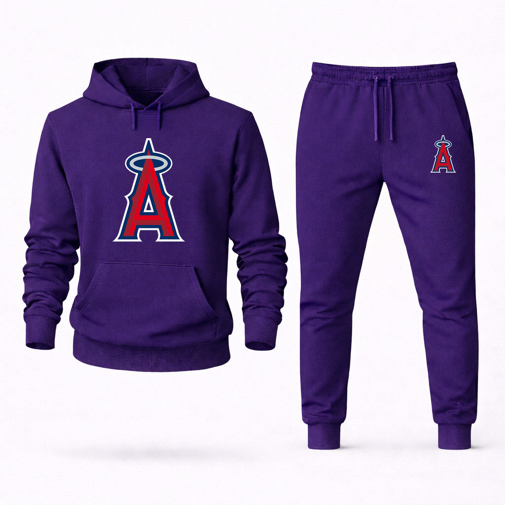 Los Angeles Angels Hoodie and Joggers Set - Purple