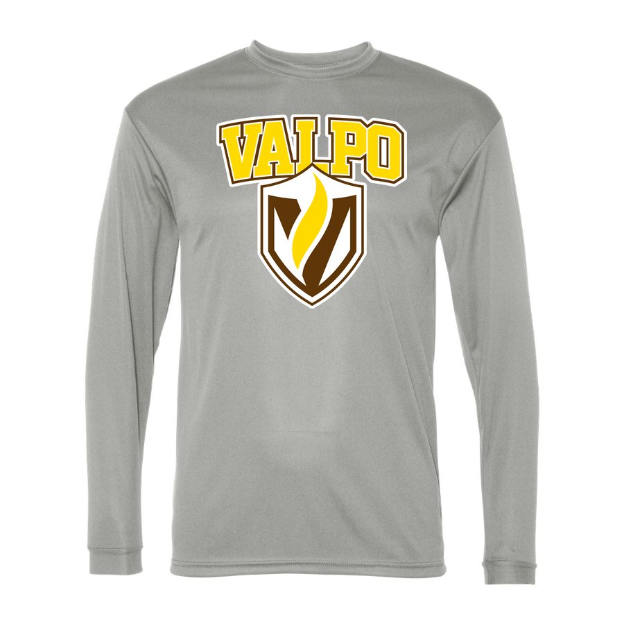 Men's Valparaiso Crusaders Polyester Long Sleeve T-Shirt - Silver