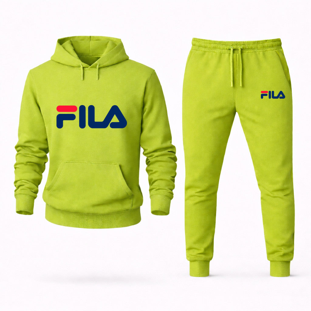 Fila Hoodie and Joggers Set - Lime Green