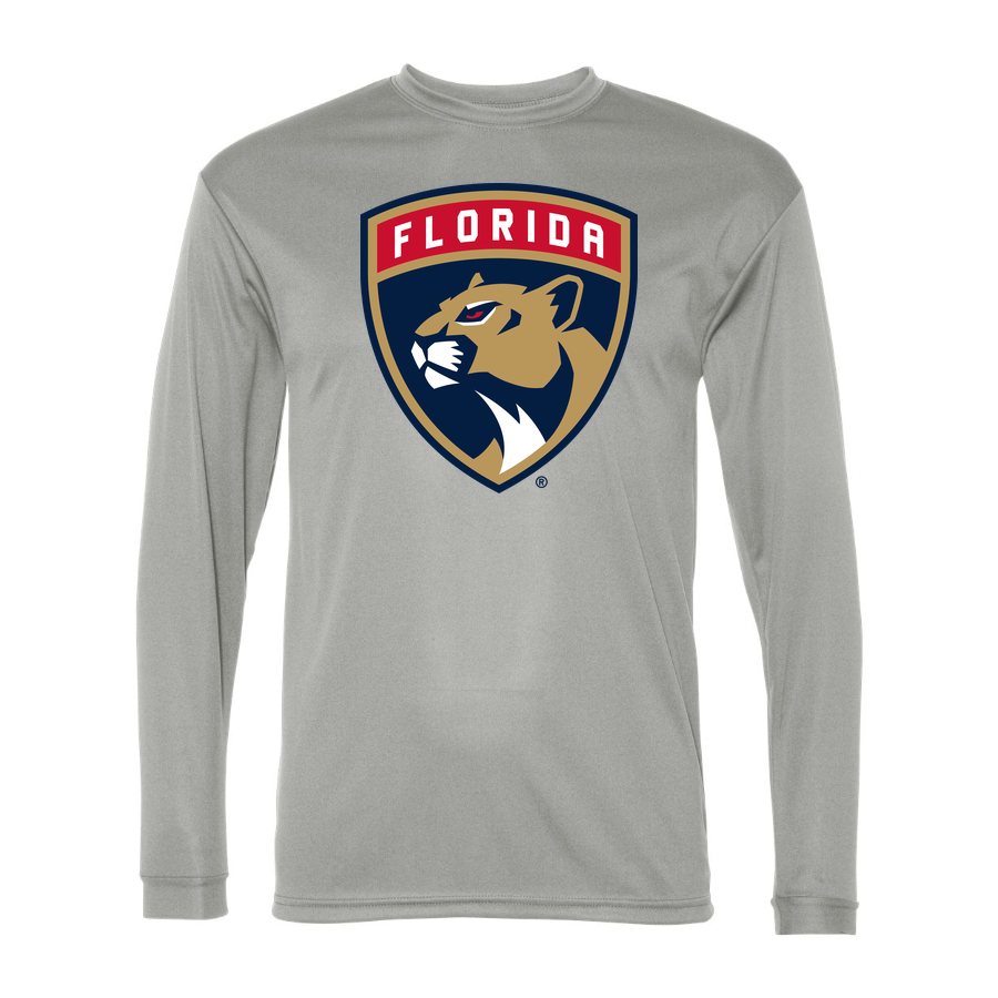 Men's Florida Panthers Polyester Long Sleeve T-Shirt - Silver