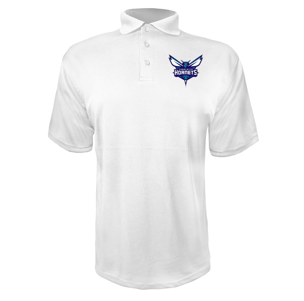 Charlotte Hornets White polyester polo